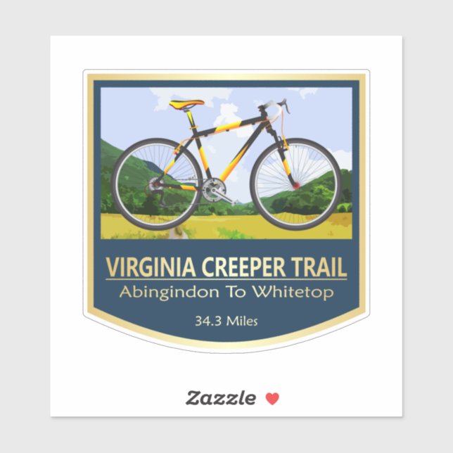 Virginia Strampler Trail (bike2) Aufkleber (Blatt)