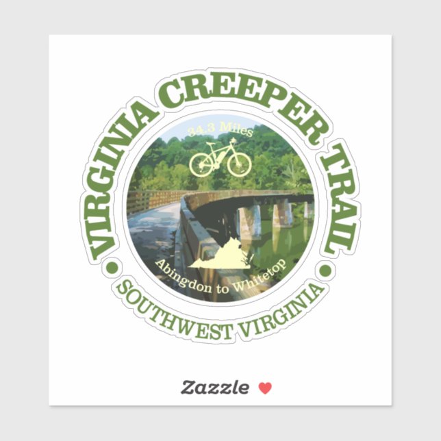 Virginia Strampler Trail (Cycling C) Aufkleber (Blatt)