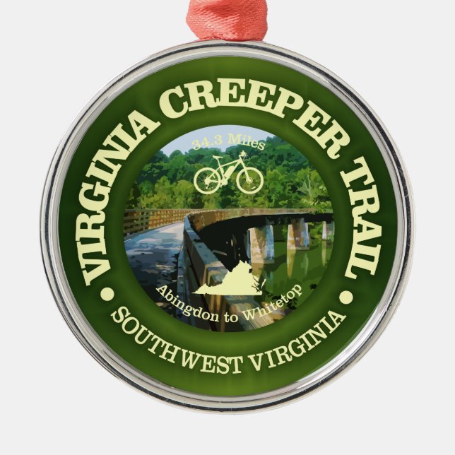 Virginia Strampler Trail (Cycling C) Ornament Aus Metall (Vorne)