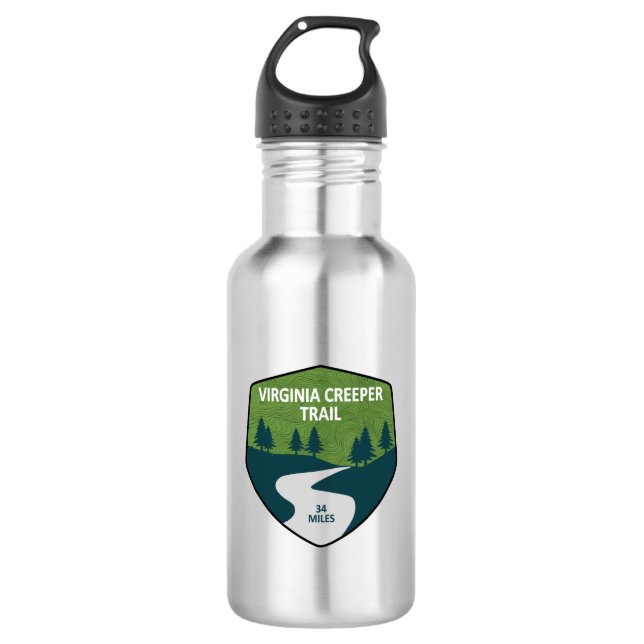 Virginia Strampler Trail Edelstahlflasche (Vorderseite)