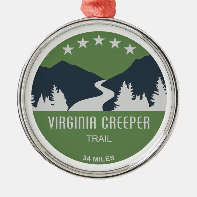 Virginia Strampler Trail Ornament Aus Metall (Vorne)