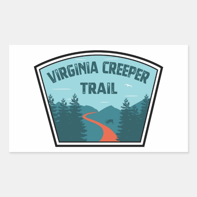 Virginia Strampler Trail Rechteckiger Aufkleber (Vorderseite)