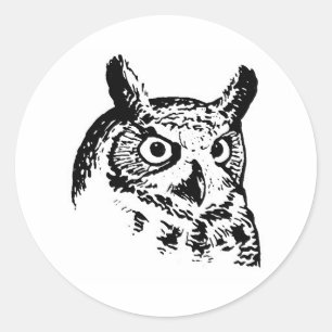 Virginia-Uhu-Logo Runder Aufkleber
