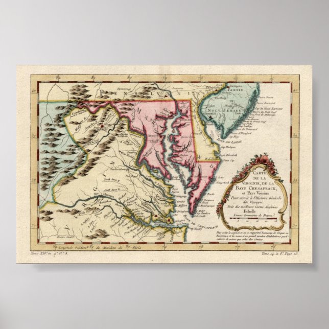 Virginia und die Bucht von Chesapeake Poster (Vorne)