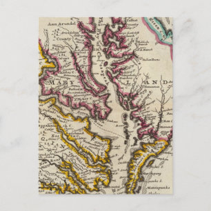 Virginia und Maryland Postkarte