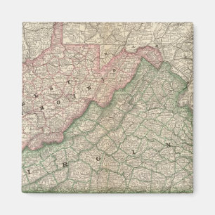 Virginia und West Virginia 2 Magnet