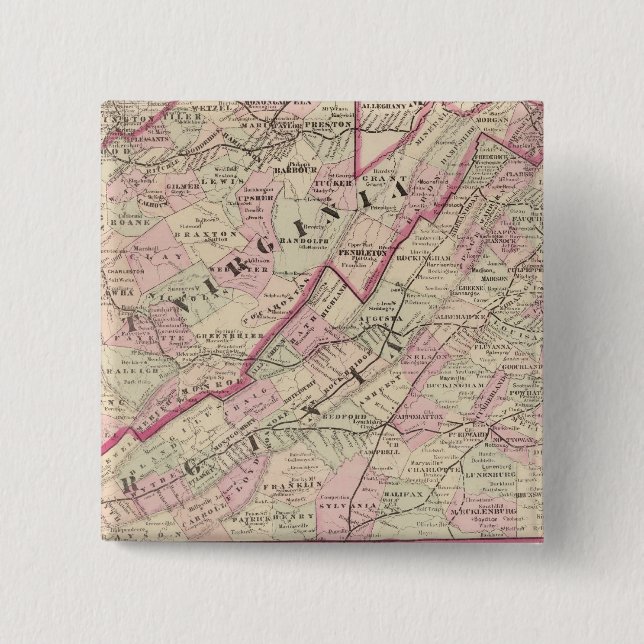 Virginia und West Virginia Button (Vorderseite)