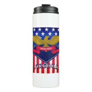Virginia USA Flag Thermosbecher