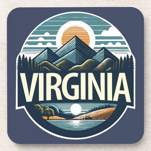 Virginia, USA Getränkeuntersetzer (Vorderseite)