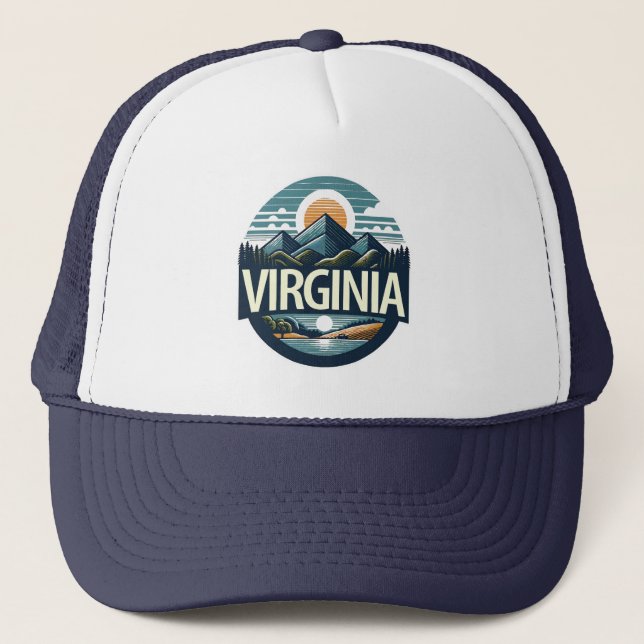 Virginia, USA Truckerkappe (Vorderseite)
