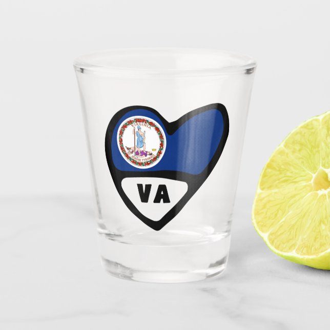 Virginia, VA Drapeau D'État En Verre De Tir Du Coe (Devant)