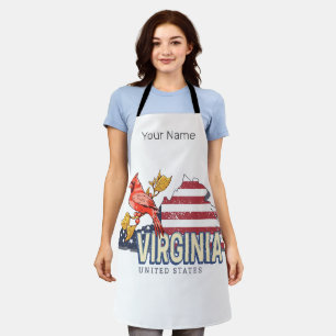 Virginia Vereinigte Staaten Retro-Staatskarte Vint Schürze