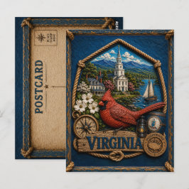 Virginia Vintage Travel Postkarte