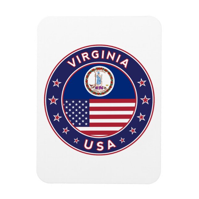 Virginia, Virginia-Aufkleber, Handy, Totbeutel, Magnet (Vertikal)