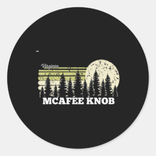 Virginia Wandern Mcafee Knob Bäume Natur Wald Runder Aufkleber