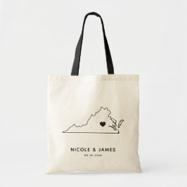 Virginia Wedding Welcome Bag Tasche, Schwarzer Sta Tragetasche