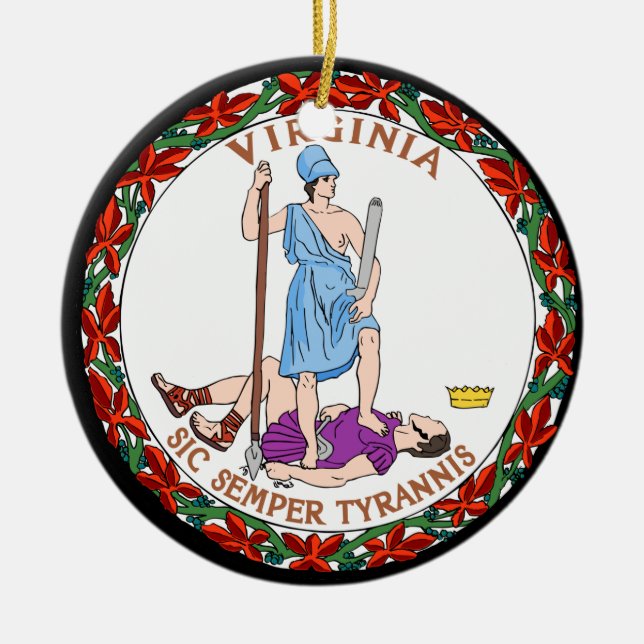 Virginia* Weihnachtsverzierung Keramikornament (Vorne)