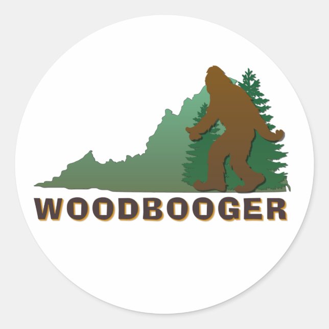 Virginia Woodbooger Runder Aufkleber (Vorderseite)