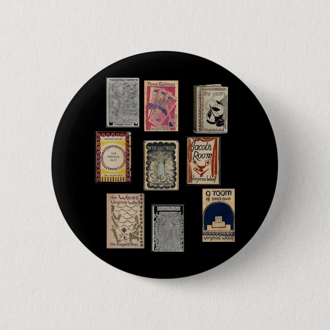 Virginia Woolf Books Button (Vorderseite)