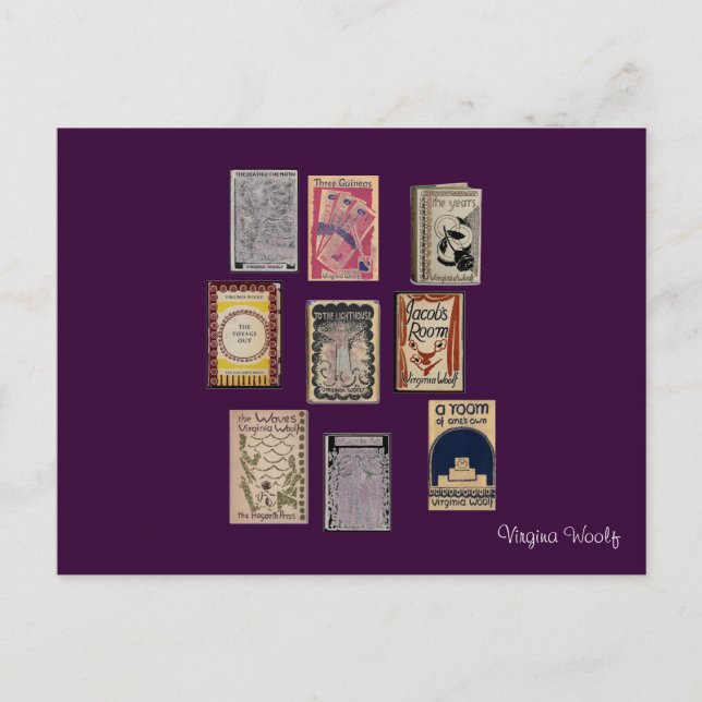 Virginia Woolf Bücher Postkarte (Vorderseite)