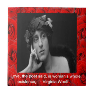 Virginia Woolf & Liebe Zitat Fliese