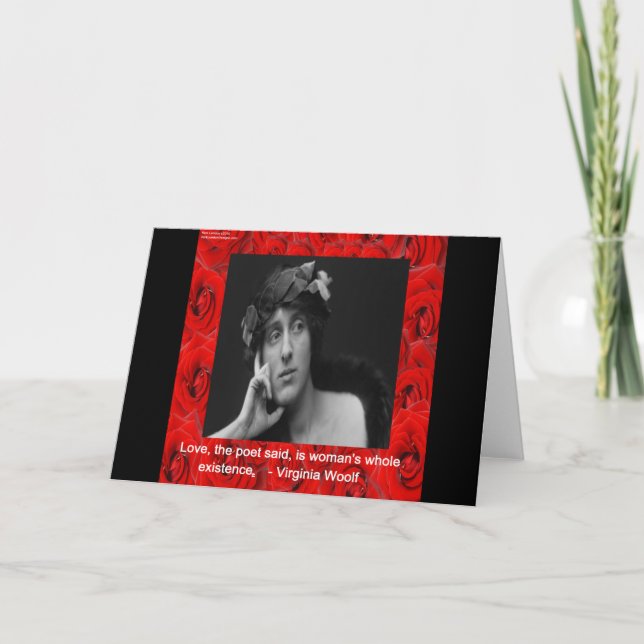 Virginia Woolf & Liebe Zitat Karte (Vorderseite)