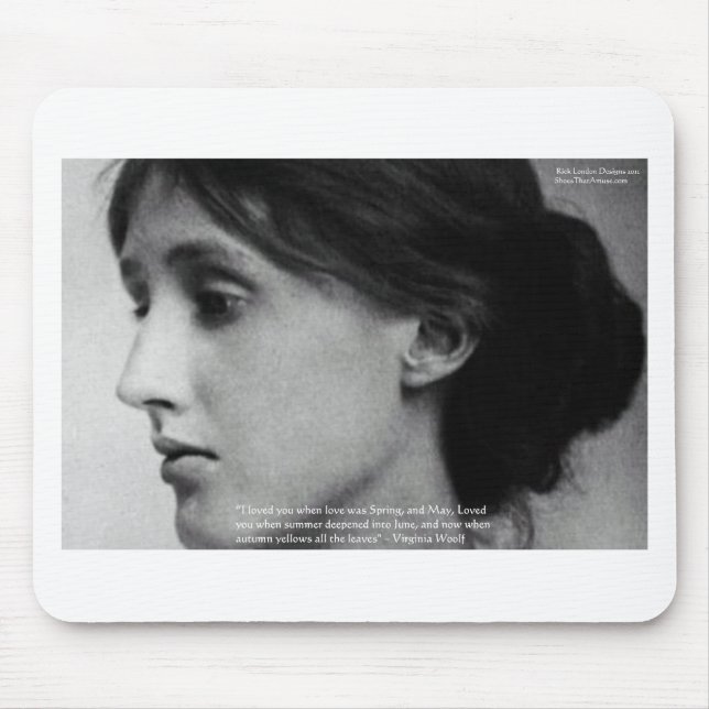 Virginia Woolf Liebe Zitat "Liebe Herbst" Mousepad (Vorne)