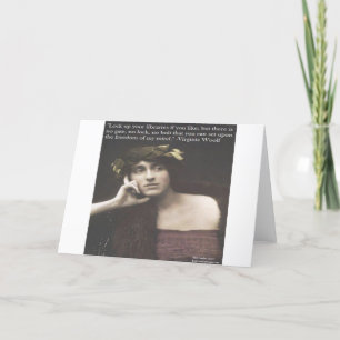 Virginia Woolf Open Mind Zitat Karte