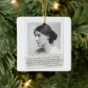 Virginia Woolf Quote - Icons of Women's History Keramikornament