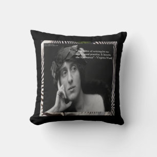 Virginia Woolf & Writing Zitat Baumwoll-Kissenhüll Kissen
