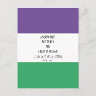 Virginia Woolf Zitat Postcard Postkarte