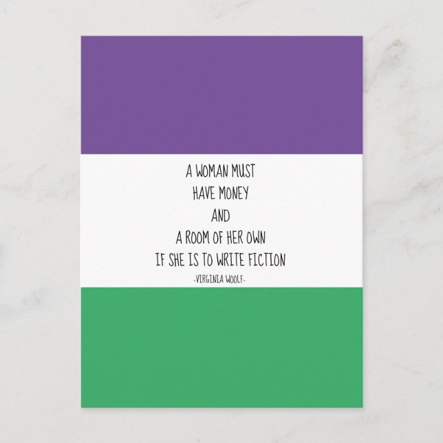 Virginia Woolf Zitat Postcard Postkarte (Vorderseite)