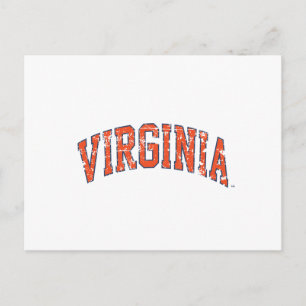 Virginia Wordmark abgenutzt Postkarte
