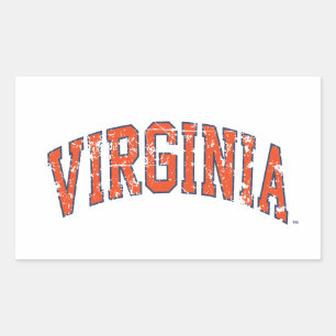 Virginia Wordmark abgenutzt Rechteckiger Aufkleber