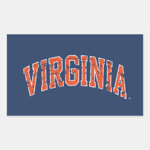 Virginia Wordmark abgenutzt Rechteckiger Aufkleber