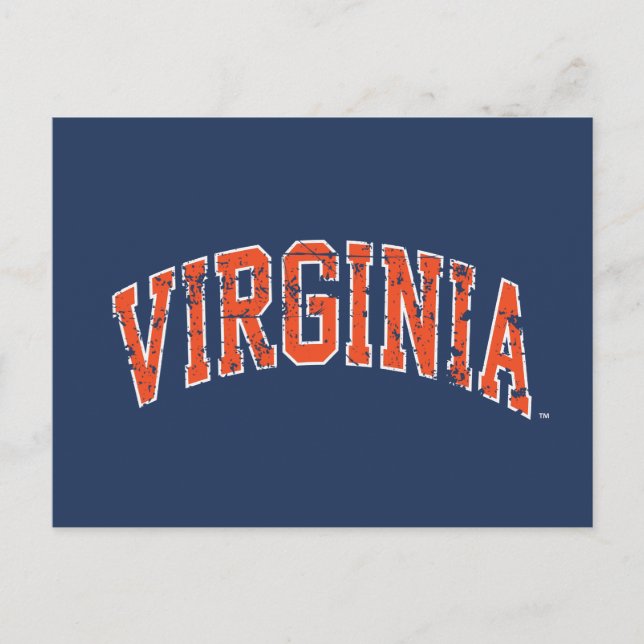 Virginia Wordmark erschüttert Einladungspostkarte (Vorderseite)