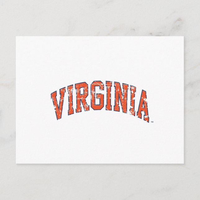 Virginia Wordmark erschüttert Postkarte (Vorderseite)