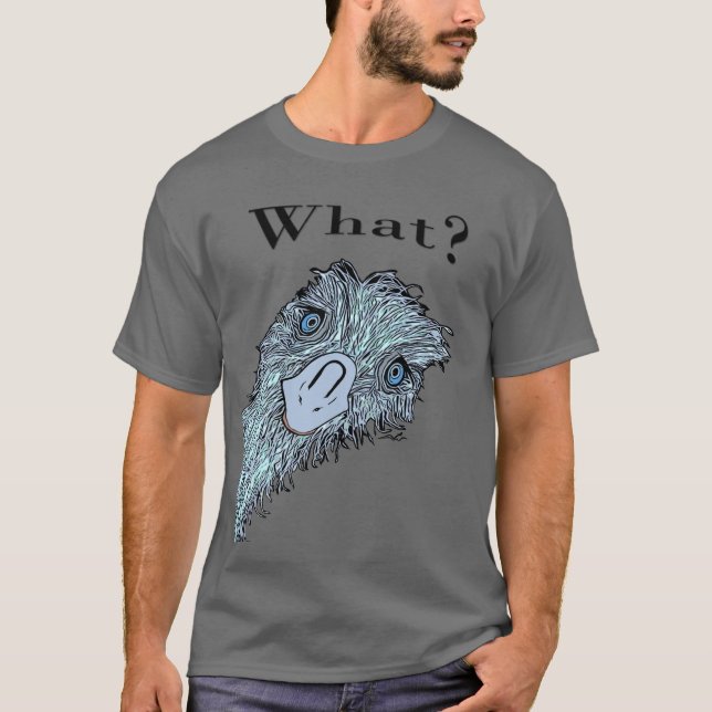 Virginia Wright Emu Face Expressive Graphic TShirt (Vorderseite)