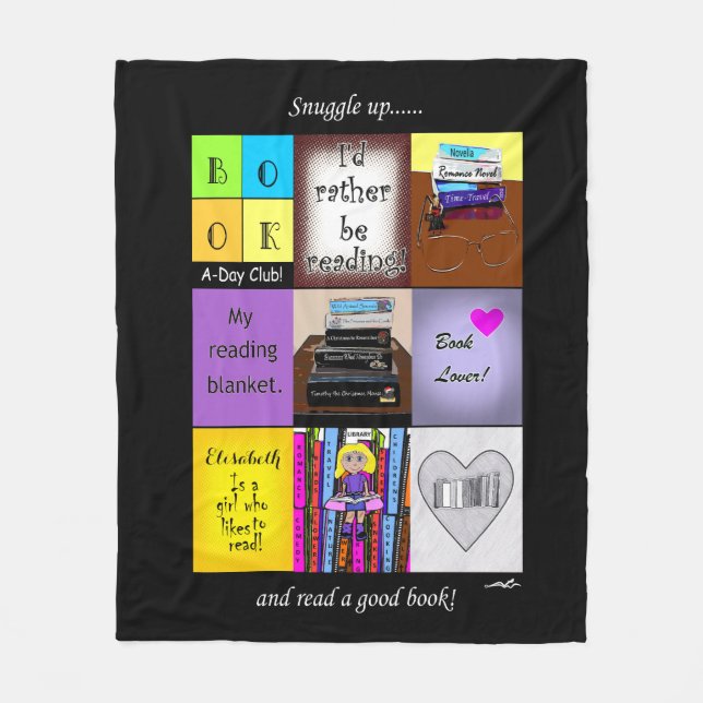 Virginia Wright Personalisiert Reading Blanket Fleecedecke (Vorderseite)