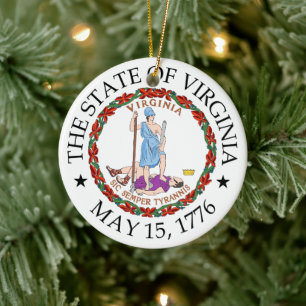 Virginia-Zeichen Keramik Ornament