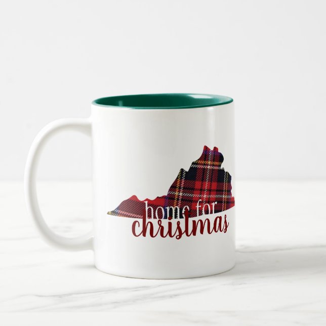 Virginia - Zuhause für WeihnachtsTasse Zweifarbige Tasse (Links)