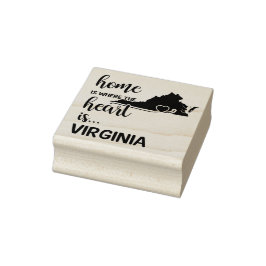 Virginia Zuhause ist das Herz Gummistempel