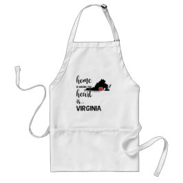 Virginia Zuhause ist das Herz Schürze