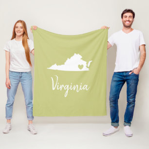 Virginia Zuhause Staat Fleece Decke