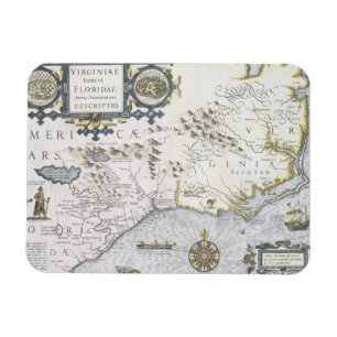 Virginiae Einzelteil und Floridae Americae Magnet