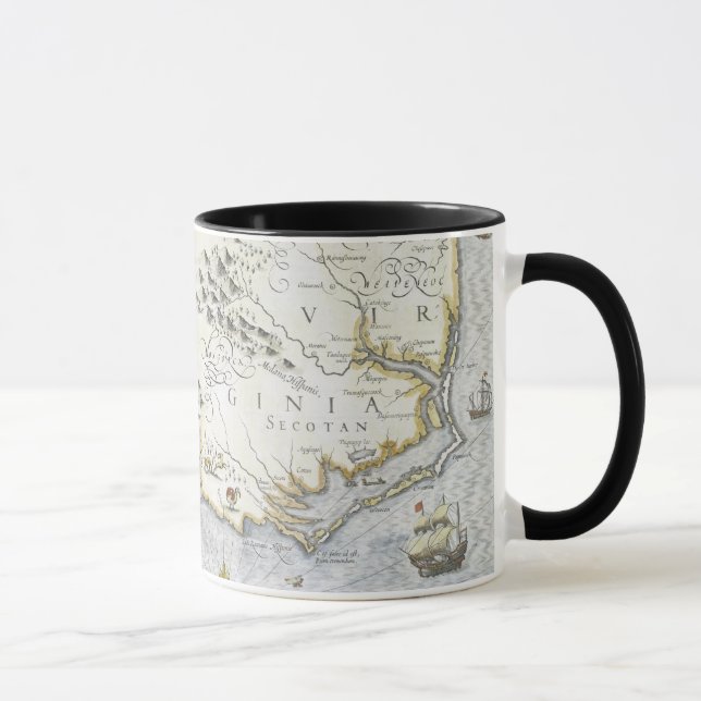 Virginiae Einzelteil und Floridae Americae Tasse (Rechts)