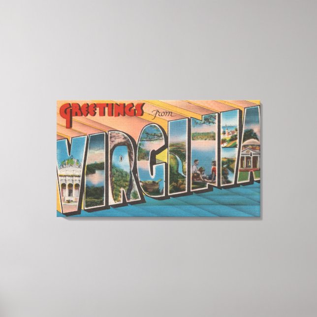 VirginiaGroße BuchstabenszenenVirginia Leinwanddruck (Vorderseite)