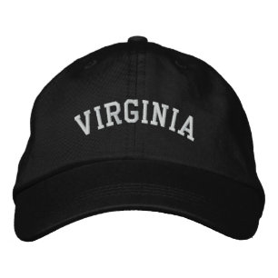 Virginie brodé Casquette ajustable noir
