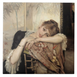 Virginie (Die Pariser Frau) (von Albert Edelfelt) Fliese