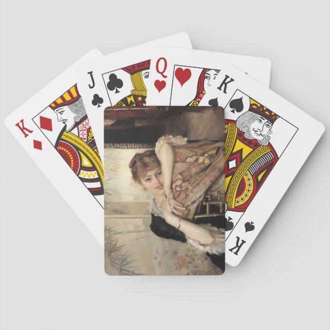 Virginie (Die Pariser Frau) (von Albert Edelfelt) Spielkarten (Rückseite)